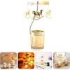 image:imageBeaupretty Spinning Candle Holder Christmas Rotary Tealight Candle Holder Rotating Candlestick Holder with Carousel Ornament for Holiday Fireplace Home Decor