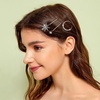 image:imageBeaupretty Stars and Moon Hair Clips Rhinestone Hair Pins Moon and Star Headband Side Clip Wedding Head Chain Accessoeies Headpiece for Women Girls