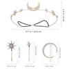 image:imageBeaupretty Stars and Moon Hair Clips Rhinestone Hair Pins Moon and Star Headband Side Clip Wedding Head Chain Accessoeies Headpiece for Women Girls