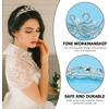 image:imageBeaupretty Swan Tiara White Swan Crown Pearl Crown Crystal Queen Halo Rhinestone Hair Jewelry Pageant Wedding Prom Princess for Wedding Birthday Prom Show