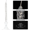 image:imageBeaupretty Taper Candles Oil Refillable Glass Tapers Glass Oil Candle Dinner Candle Transparent Refillable Pillar Candle Oil Lamp for Wedding Valentines Day23X7X7CM
