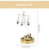 image:imageBeaupretty Turntable Stand Candle Carousel Star Rotary Tea Light Holder Christmas Candlestick Set for Home Table Decorations Desk TrayGolden