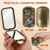 image:imageBeaupretty Vintage Compact Makeup Mirror Portable DoubleSided Foldable Metal Pocket Mirror for Purse amp Travel