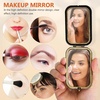 image:imageBeaupretty Vintage Compact Makeup Mirror Portable DoubleSided Foldable Metal Pocket Mirror for Purse amp Travel