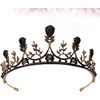 image:imageBeaupretty Vintage Crystal Crown Wedding Tiaras for Women Bridal Birthday Banquet Party Queen Custume Hair Accessories GoldBlack