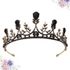image:imageBeaupretty Vintage Crystal Crown Wedding Tiaras for Women Bridal Birthday Banquet Party Queen Custume Hair Accessories GoldBlack