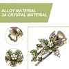 image:imageBeaupretty Vintage Green Flower Hair Clip 35 Inch Petal Metal Barrette for Women Wedding Party AccessoriesGreen