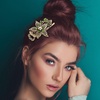 image:imageBeaupretty Vintage Green Flower Hair Clip 35 Inch Petal Metal Barrette for Women Wedding Party AccessoriesGreen