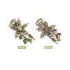 image:imageBeaupretty Vintage Green Flower Hair Clip 35 Inch Petal Metal Barrette for Women Wedding Party AccessoriesGreen