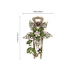 image:imageBeaupretty Vintage Green Flower Hair Clip 35 Inch Petal Metal Barrette for Women Wedding Party AccessoriesGreen