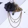 image:imageBeaupretty Vintage Steampunk Hair Clip Retro Cross Brooch Rose Skeleton Hairpin Halloween Skeleton Hair Clip Punk Gothic Headwear for Women and Men Black