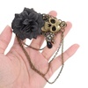 image:imageBeaupretty Vintage Steampunk Hair Clip Retro Cross Brooch Rose Skeleton Hairpin Halloween Skeleton Hair Clip Punk Gothic Headwear for Women and Men Black
