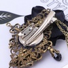 image:imageBeaupretty Vintage Steampunk Hair Clip Retro Cross Brooch Rose Skeleton Hairpin Halloween Skeleton Hair Clip Punk Gothic Headwear for Women and Men Black