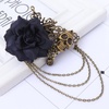 image:imageBeaupretty Vintage Steampunk Hair Clip Retro Cross Brooch Rose Skeleton Hairpin Halloween Skeleton Hair Clip Punk Gothic Headwear for Women and Men Black