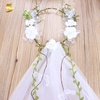 image:imageBeaupretty Wedding Bridal Veil Floral Garland Veil Flower Crown Veil Boho for Wedding Beach White
