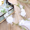 image:imageBeaupretty Wedding Bridal Veil Floral Garland Veil Flower Crown Veil Boho for Wedding Beach White