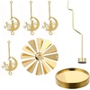 image:imageBeaupretty Wedding Decor Rotary Candle Holder Christmas Candle Stand Candle Holder Golden Rotating Candlestick for Wedding Christmas PartySnow Desktop StandGolden 1