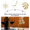 image:imageBeaupretty Wedding Decor Rotary Candle Holder Christmas Candle Stand Candle Holder Golden Rotating Candlestick for Wedding Christmas PartySnow Desktop StandGolden