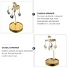 image:imageBeaupretty Wedding Decor Rotary Candle Holder Christmas Candle Stand Candle Holder Golden Rotating Candlestick for Wedding Christmas PartySnow Desktop StandGolden 1