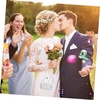 image:imageBeaupretty White Bridal Bridesmaid Satin Flower Decorated Dolly Bag Handbag Wedding Bag Pouch Lovely Gift