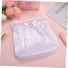 image:imageBeaupretty White Bridal Bridesmaid Satin Flower Decorated Dolly Bag Handbag Wedding Bag Pouch Lovely Gift