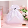 image:imageBeaupretty White Bridal Bridesmaid Satin Flower Decorated Dolly Bag Handbag Wedding Bag Pouch Lovely Gift