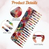 image:imageBeaupretty Wide Tooth Comb Tortoise Comb Hair Detangler No Handle Acetate Pocket Hairdressing for Thick Curly Wavy Wet Dry Hair White for Women amp MenColorful