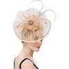 image:imageBeaupretty Women Girls Fascinators Hair Clip Veil Fascinator Hat with Hair Clip Headband Tea Party Headwear 1920 FascinatorsGolden