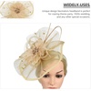 image:imageBeaupretty Women Girls Fascinators Hair Clip Veil Fascinator Hat with Hair Clip Headband Tea Party Headwear 1920 FascinatorsGolden