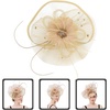 image:imageBeaupretty Women Girls Fascinators Hair Clip Veil Fascinator Hat with Hair Clip Headband Tea Party Headwear 1920 FascinatorsGolden