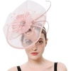 image:imageBeaupretty Women Girls Fascinators Hair Clip Veil Fascinator Hat with Hair Clip Headband Tea Party Headwear 1920 FascinatorsPink