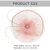 image:imageBeaupretty Women Girls Fascinators Hair Clip Veil Fascinator Hat with Hair Clip Headband Tea Party Headwear 1920 FascinatorsPink