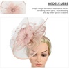image:imageBeaupretty Women Girls Fascinators Hair Clip Veil Fascinator Hat with Hair Clip Headband Tea Party Headwear 1920 FascinatorsPink