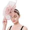 image:imageBeaupretty Women Girls Fascinators Hair Clip Veil Fascinator Hat with Hair Clip Headband Tea Party Headwear 1920 FascinatorsPink