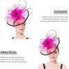image:imageBeaupretty Women Girls Fascinators Hair Clip Veil Fascinator Hat with Hair Clip Headband Tea Party Headwear 1920 FascinatorsRosy Black