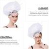 image:imageBeaupretty Women Girls Fascinators Hair Clip Veil Fascinator Hat with Hair Clip Headband Tea Party Headwear 1920 FascinatorsWhite