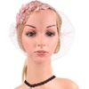 image:imageBeaupretty Womens Fascinators Hat Bridal Wedding Veil Mesh Lace Headband Tea Party Headwear Fascinator Veil HeadbandPink