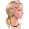 image:imageBeaupretty Womens Fascinators Hat Bridal Wedding Veil Mesh Lace Headband Tea Party Headwear Fascinator Veil HeadbandPink