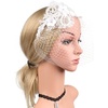 image:imageBeaupretty Womens Fascinators Hat Bridal Wedding Veil Mesh Lace Headband Tea Party Headwear Fascinator Veil HeadbandWhite