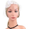 image:imageBeaupretty Womens Fascinators Hat Bridal Wedding Veil Mesh Lace Headband Tea Party Headwear Fascinator Veil HeadbandWhite
