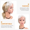 image:imageBeaupretty Womens Fascinators Hat Bridal Wedding Veil Mesh Lace Headband Tea Party Headwear Fascinator Veil HeadbandWhite