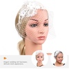 image:imageBeaupretty Womens Fascinators Hat Bridal Wedding Veil Mesh Lace Headband Tea Party Headwear Fascinator Veil HeadbandWhite