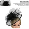 image:imageBeaupretty Womens Headbands Tea Party Hat Women Girls Fascinators Hair Clip Veil Fascinator Hat with Hair Clip Headband Tea Party Headwear 1920 Fascinators Womens Headbands Hats Black