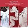 image:imageBeaupretty Womens Headbands Wedding Bridal Hair Accessories  White Bow Clip Short Veil and Bowknot Hair Clip for Bride Decor