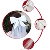 image:imageBeaupretty Womens Headbands Wedding Bridal Hair Accessories  White Bow Clip Short Veil and Bowknot Hair Clip for Bride Decor