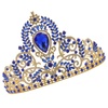 image:imageBeaupretty Womens Headbands Womens Headbands Baroque Crystal Rhinestone Jeweled Tiaras Vintage for Birthday Wedding Bridal Hair Accessories Princess CrownBlue