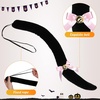 image:imageCat Cosplay Costume Set Plush Furry Cat Fox Faux Fur Ears Headband with Choker Necklace Tail and Paws Gloves for Halloween Black