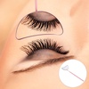 image:imageEyelash Inspection Mirror Clear Glass Mirror Eyelash Extension Mirrors Handheld Mirrors Lash Mirror for Lash Tech Halfmoon Shape Eyelash Mirrors Lash Mirror Small Mirror Tool