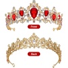 image:imageFRCOLOR Crystal Queen Crown for Women Rhinestone Tree Branch Queen Crowns Wedding Tiaras and Crowns Princess Quinceanera Headpieces for Birthday Prom Pageant Party Red