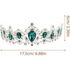 image:imageFRCOLOR Princess Crown for Women Green Crystal Tiara Crown for Women Rhinestone Queen Crowns Wedding Tiaras Crowns Headband for Birthday Halloween PartyGreen